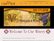 Tablet Screenshot of casaabrilvineyards.com